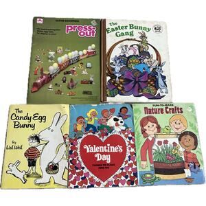 Vintage Craft Spring Easter Valentines Day book lot Troll Associates 80 ephemera